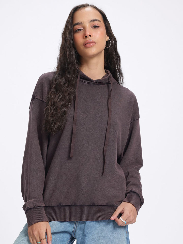 DressBerry Drop-Shoulder Hooded Sweatshirt