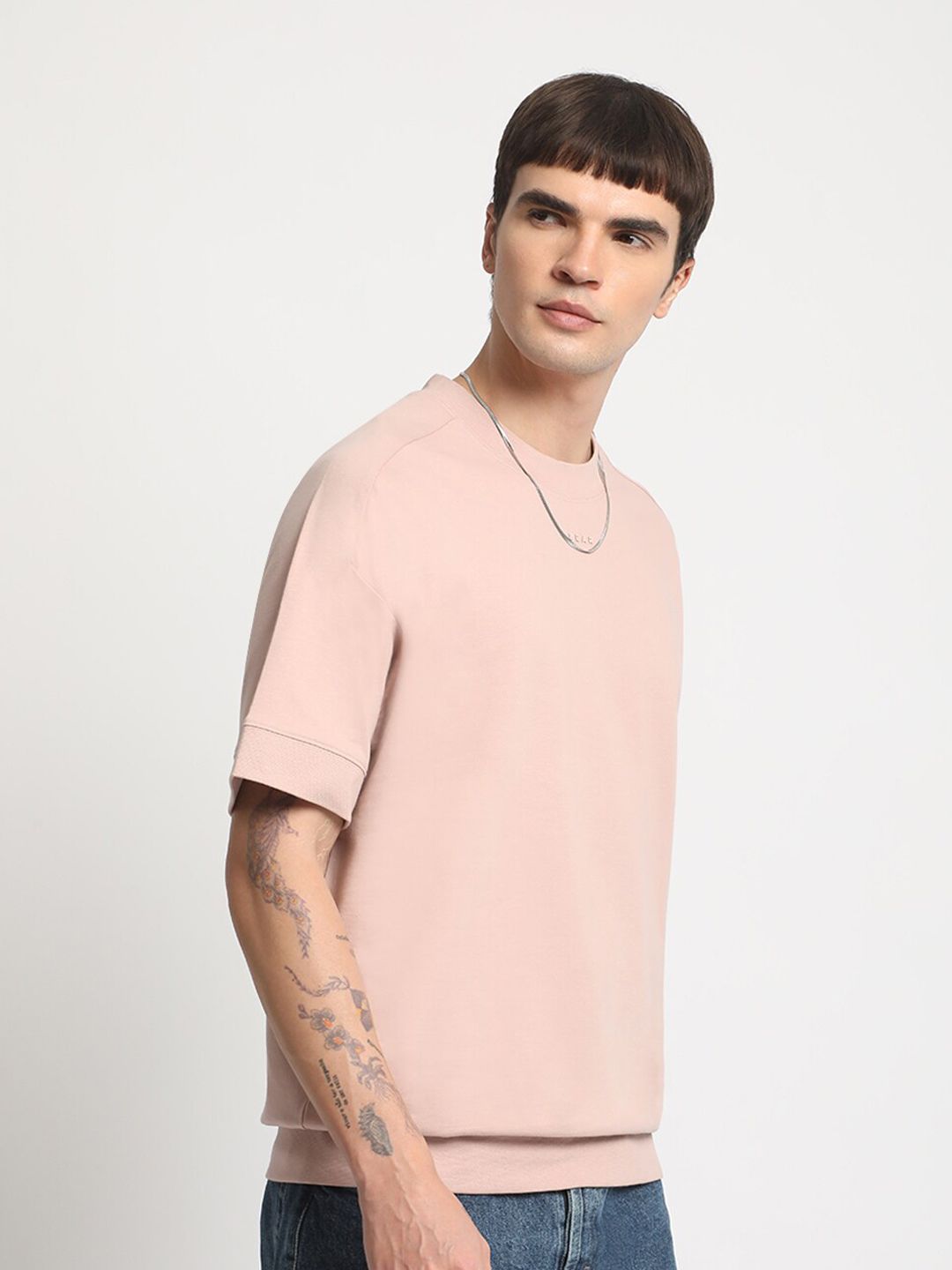 THE BEAR HOUSE Drop Shoulder Cotton Relaxed Fit T-shirt