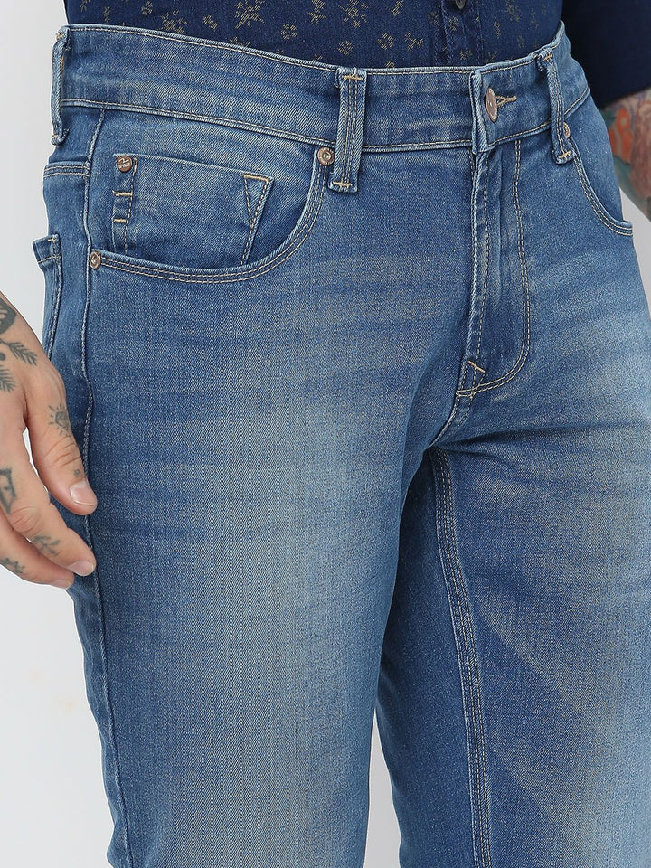 SPYKAR Men Skinny Slim Fit Low-Rise Light Fade Stretchable Jeans