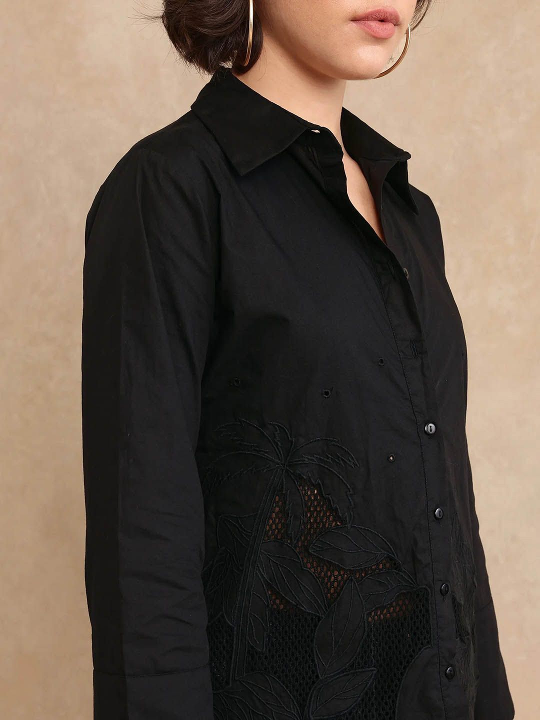 Rareism Women Cotton Shirt Style Top