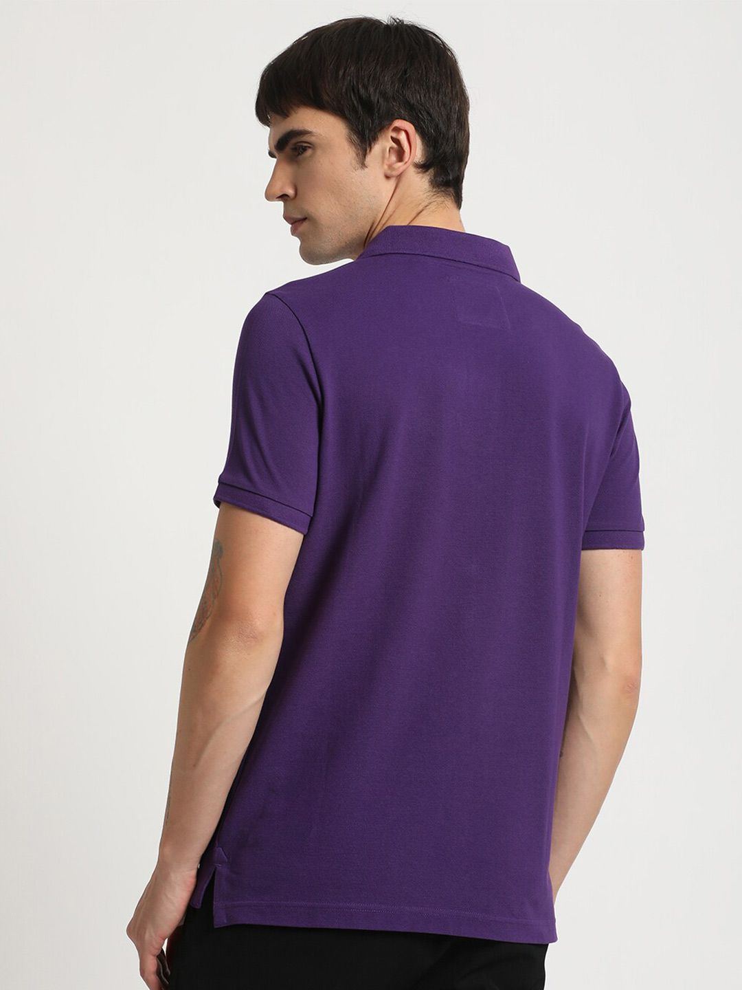 THE BEAR HOUSE Polo Collar Pure Cotton Slim Fit T-shirt