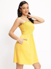 DressBerry Twirl & Shine Smocked A-Line Dress
