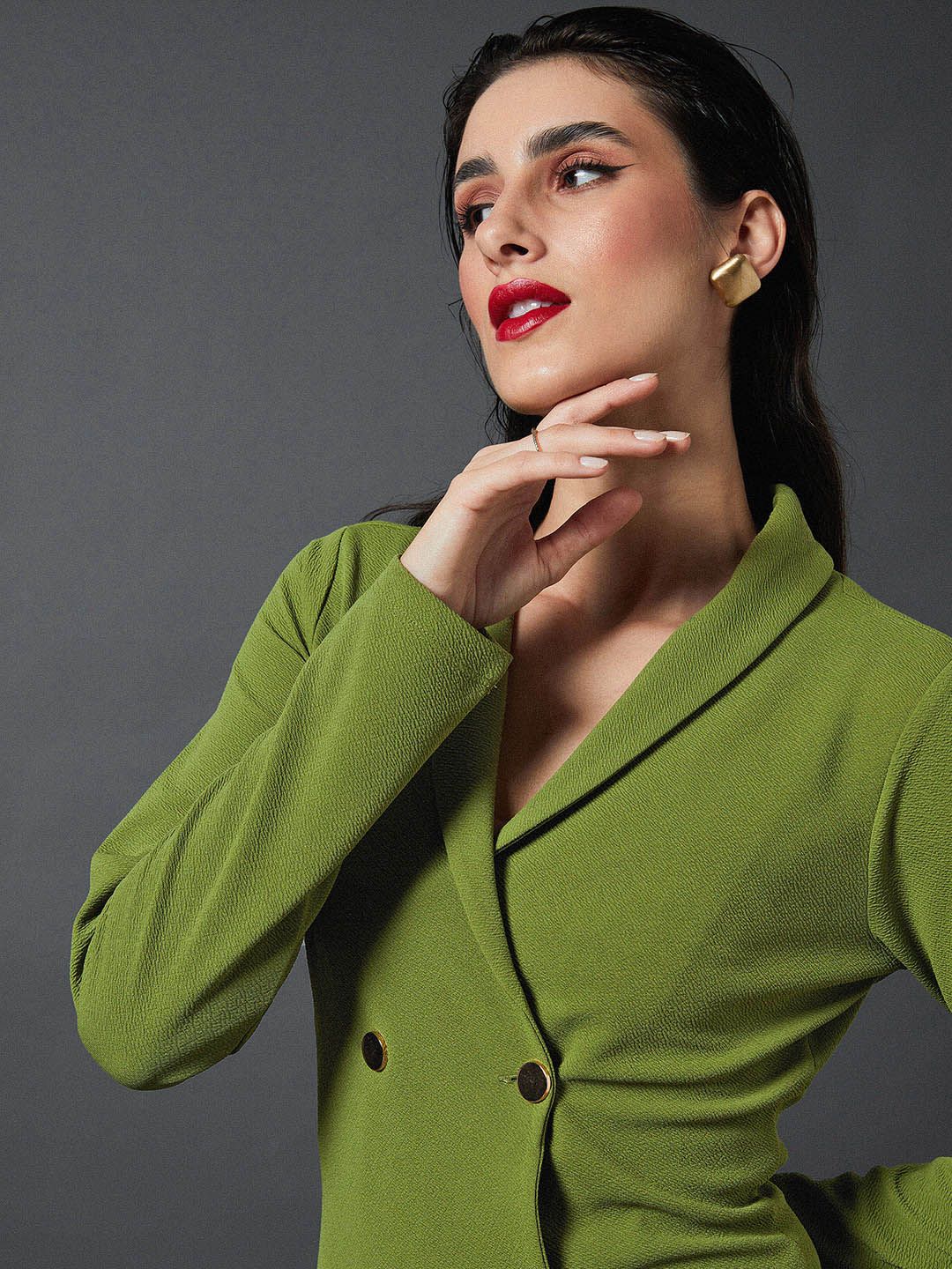 SASSAFRAS worklyf Shawl Collar Blazer Dress