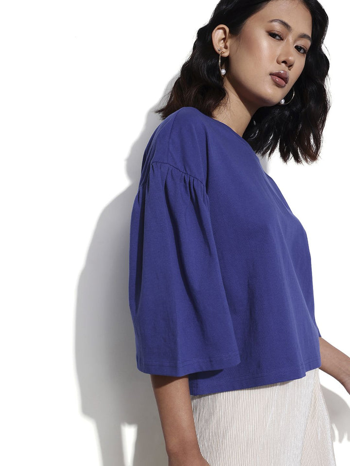 DressBerry Breezy Blues Box Out Crop Top