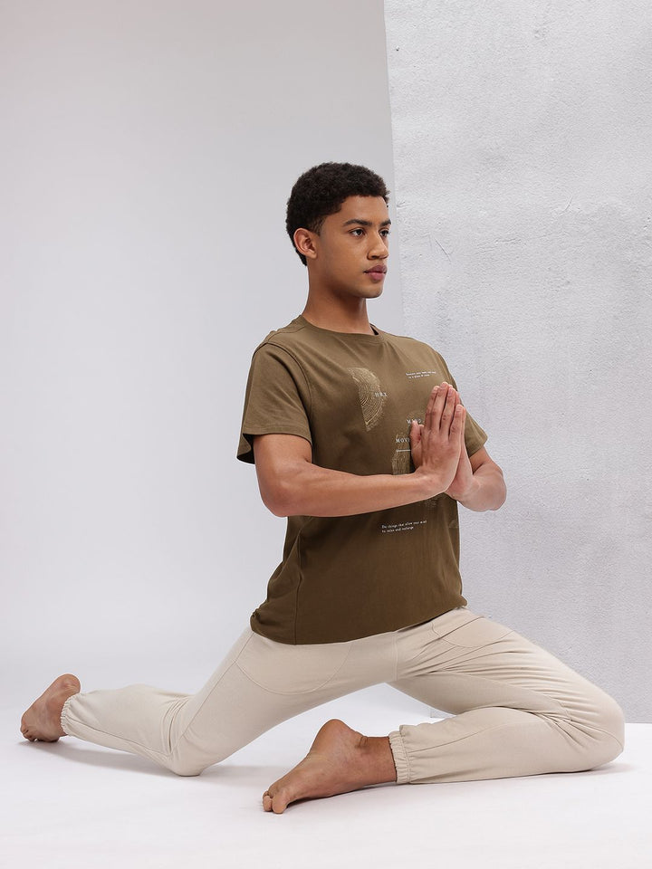 HRX by Hrithik Roshan Printed Pure Cotton Yoga T-shirt