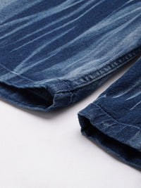 The Indian Garage Co Men Abstract Printed Denim Shorts