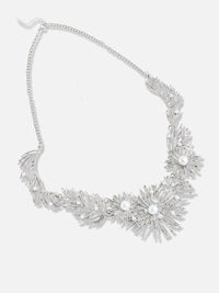 SOHI Silver-Plated Pearls-Studded Jewellery Set