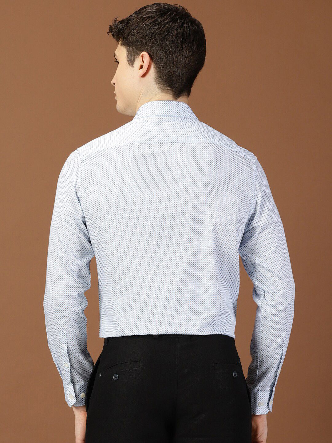 Thomas Scott Classic Slim Fit Micro Ditsy Printed Cotton Formal Shirt