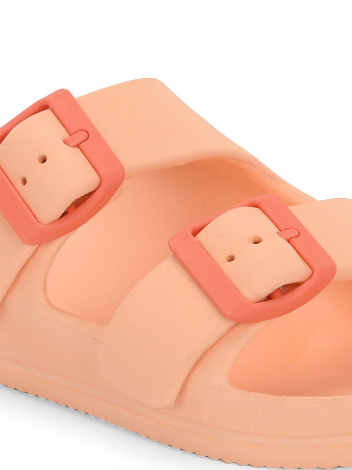 HRX by Hrithik Roshan Women Orange-coloured Rubber Sliders