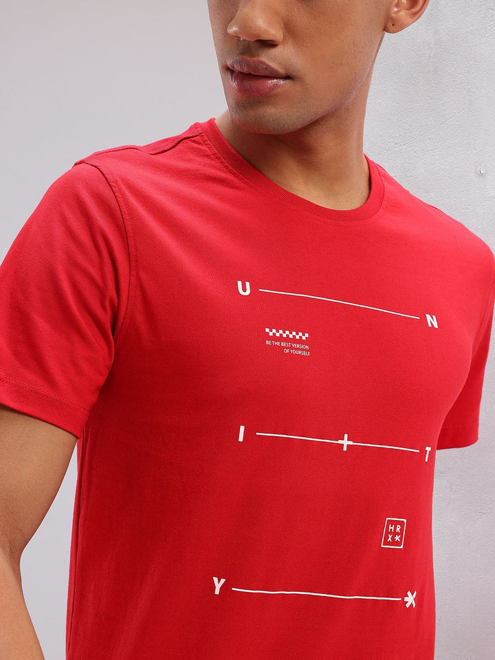 HRX by Hrithik Roshan Typography Printed Training T-shirt
