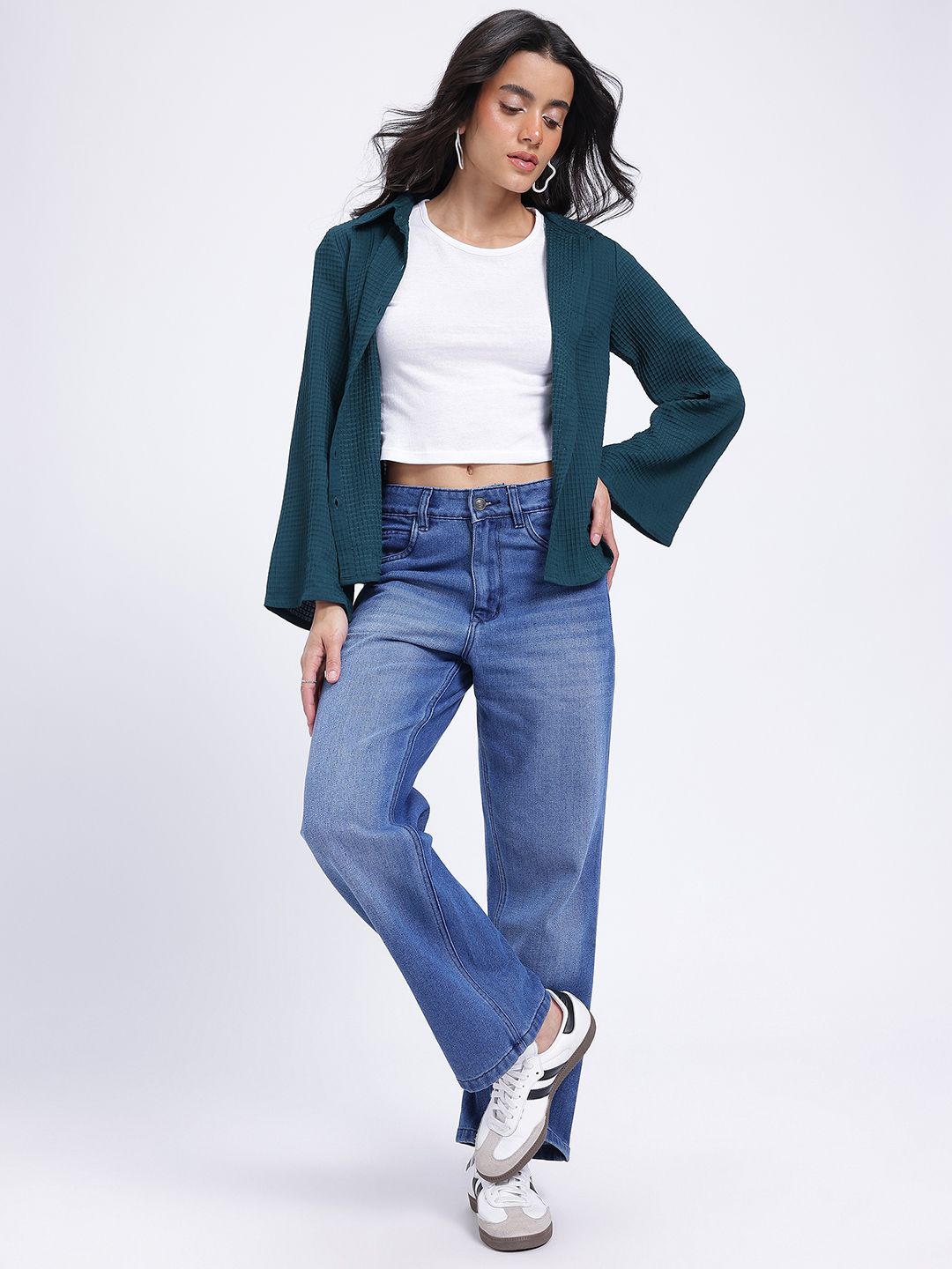 DressBerry Waffle Vibe Textured Shirt