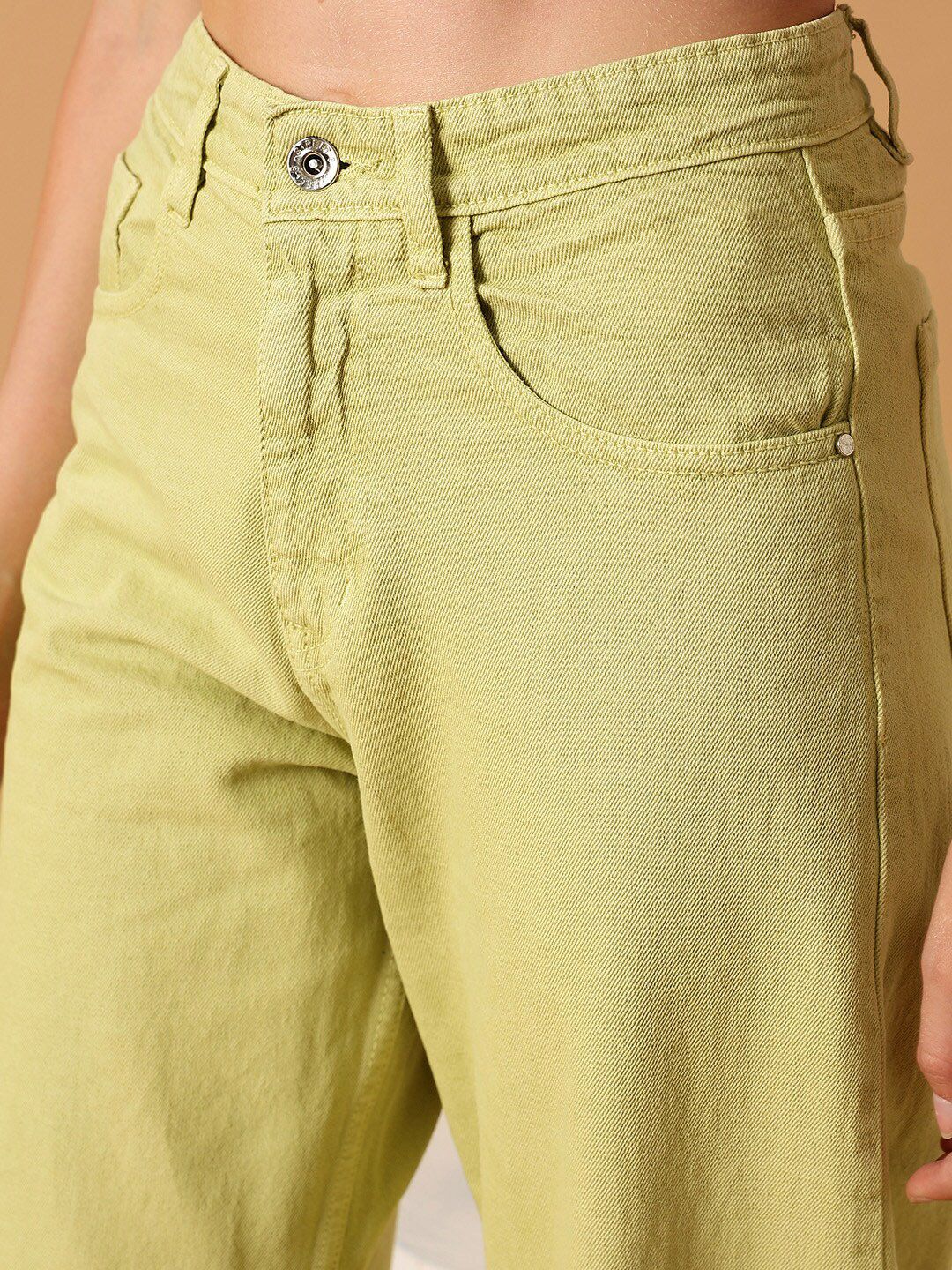 STREET 9 Women Comfort Wide Leg Clean Look Pure Cotton Jeans