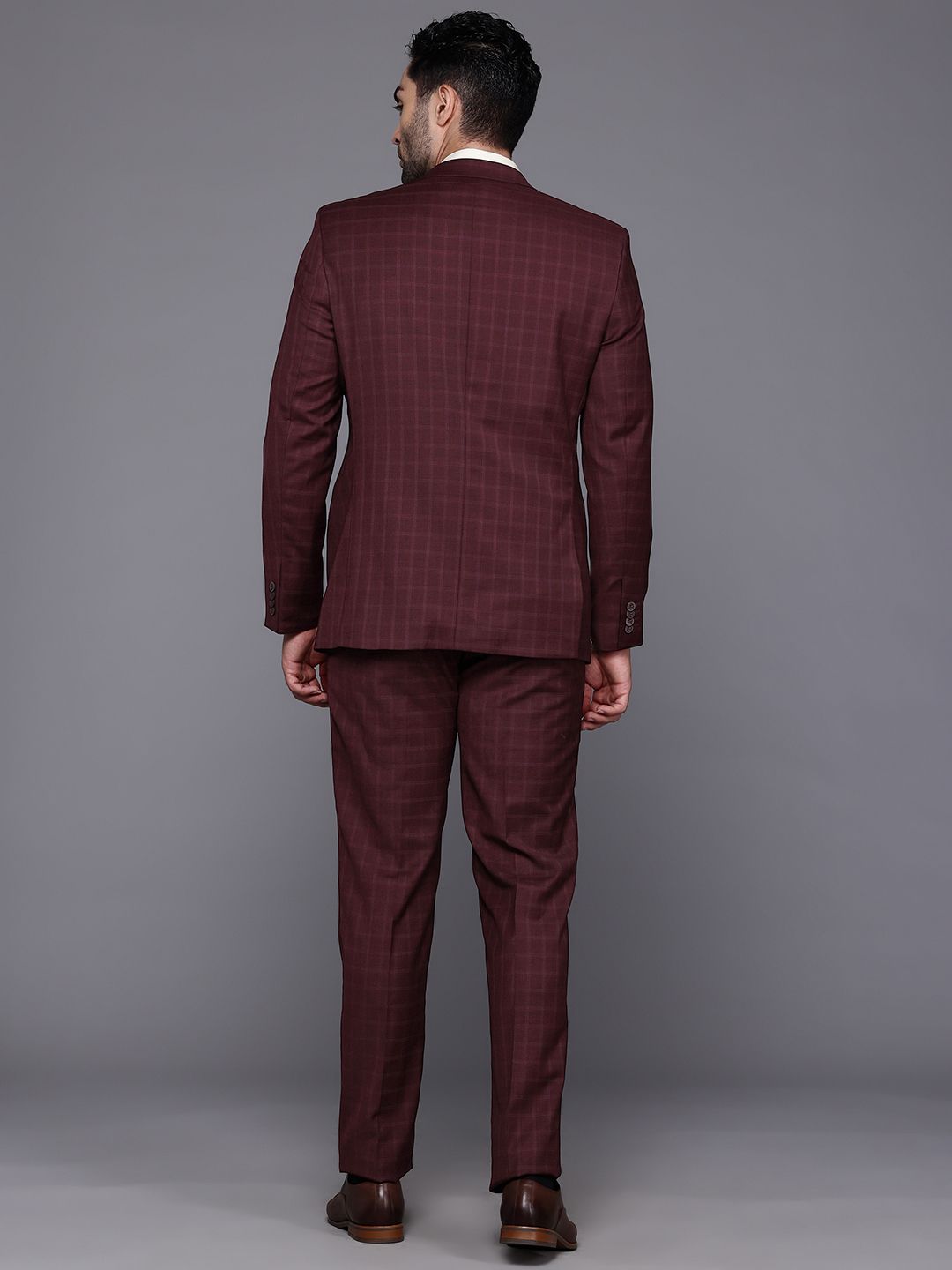 Raymond Creaseless Checked Contemporary Fit 2-Piece Formal Suit