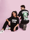 Bene Kleed Men Halloween Graphic Print Round Neck Cotton T-shirt
