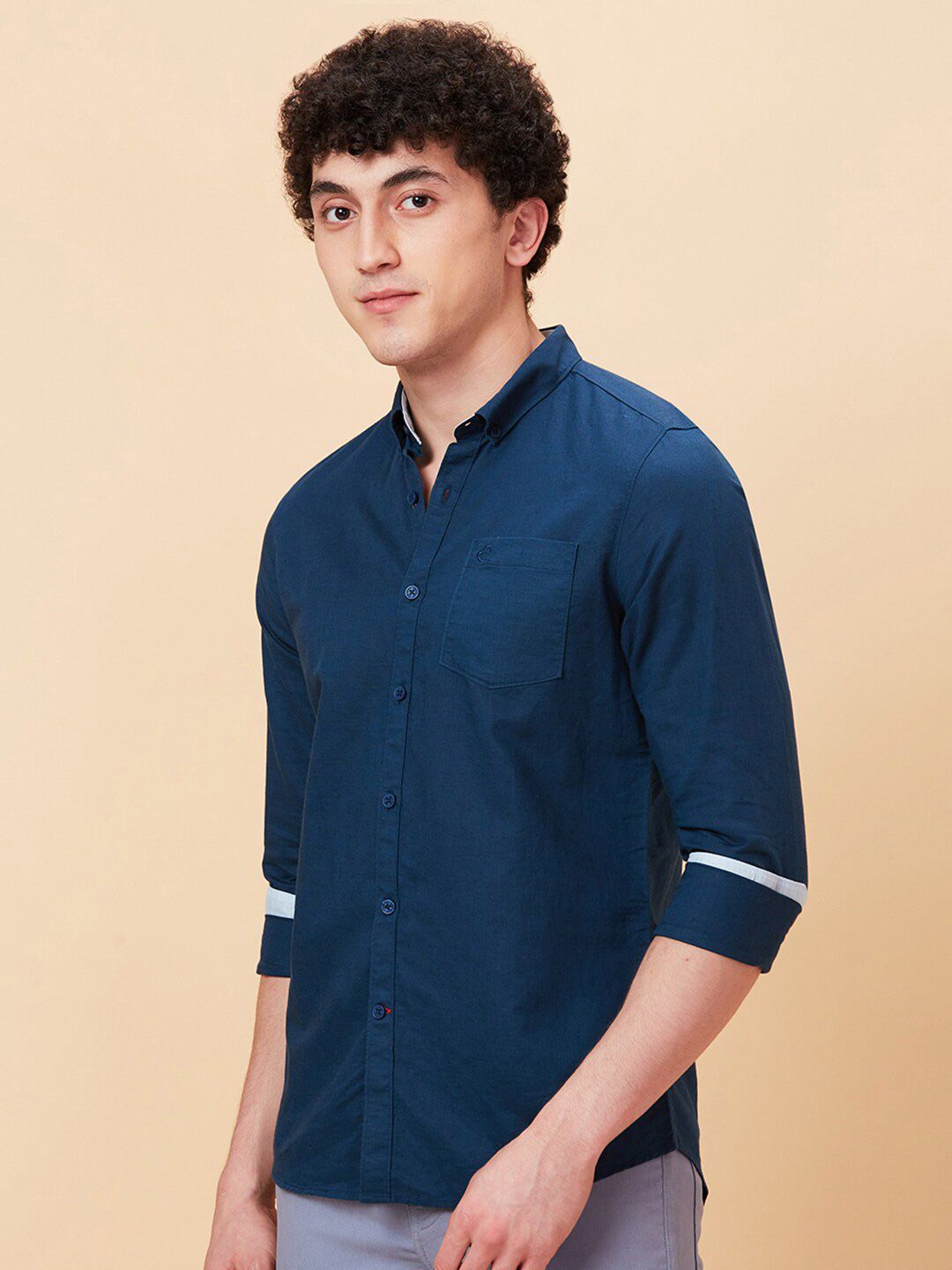 Being Human Spread Collar Slim Fit Casual Shirt