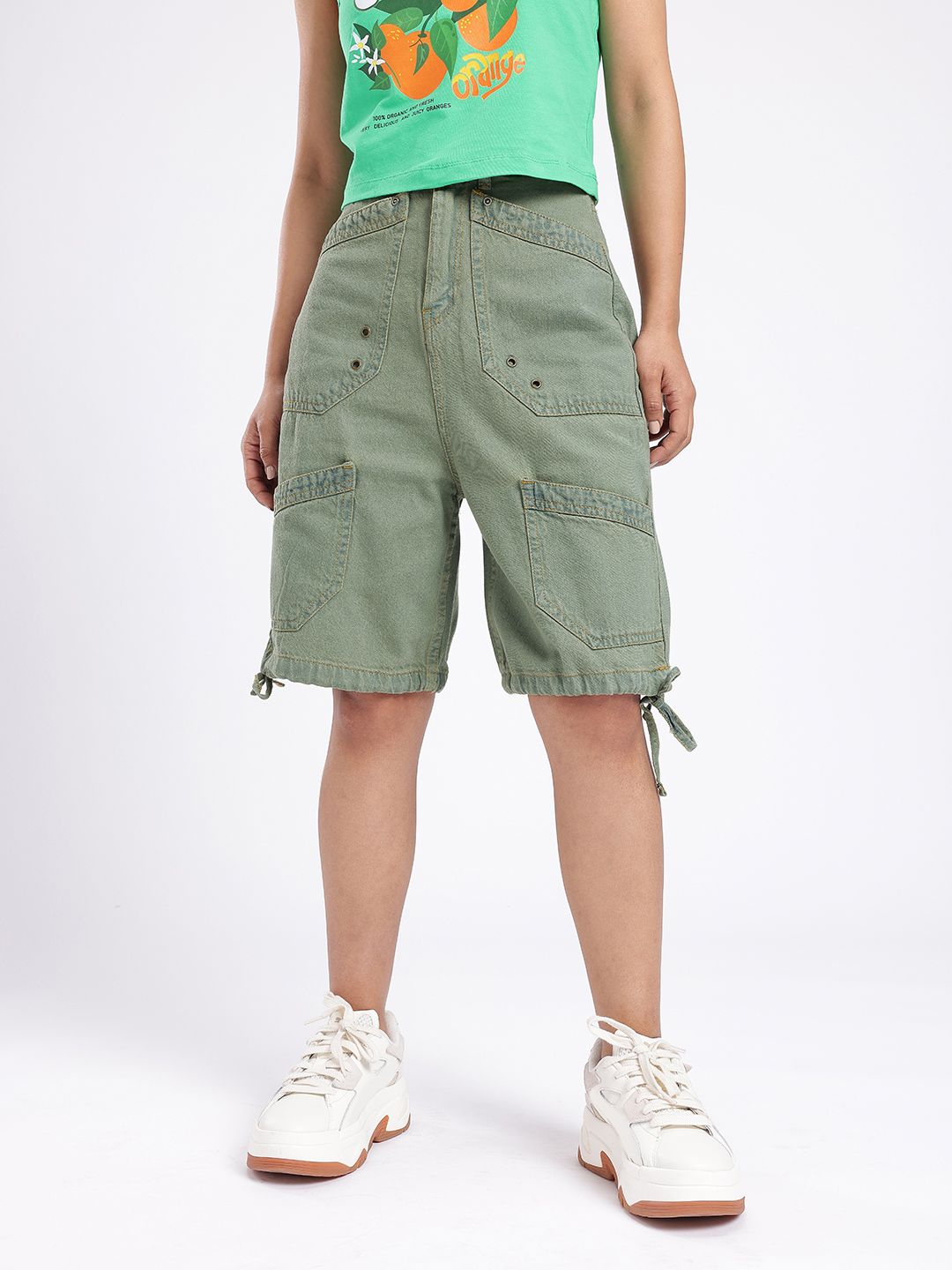 DressBerry Women Urban Savvy Cargo Style Shorts