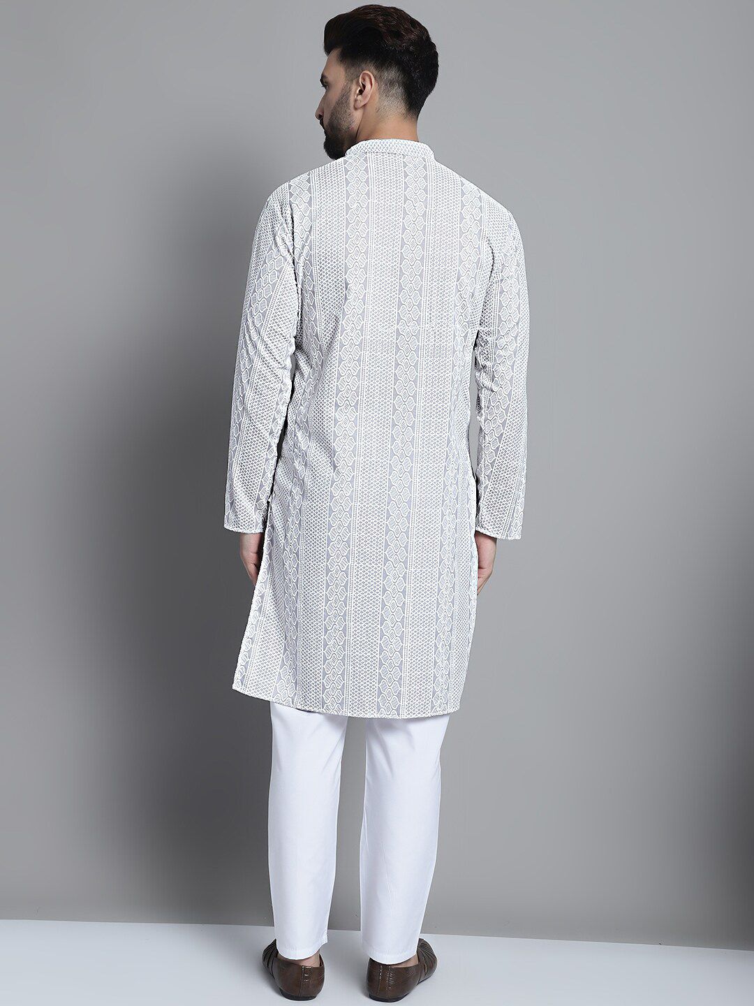 Anouk Ethnic Motifs Embroidered Regular Chikankari Pure Cotton Kurta with Pyjamas