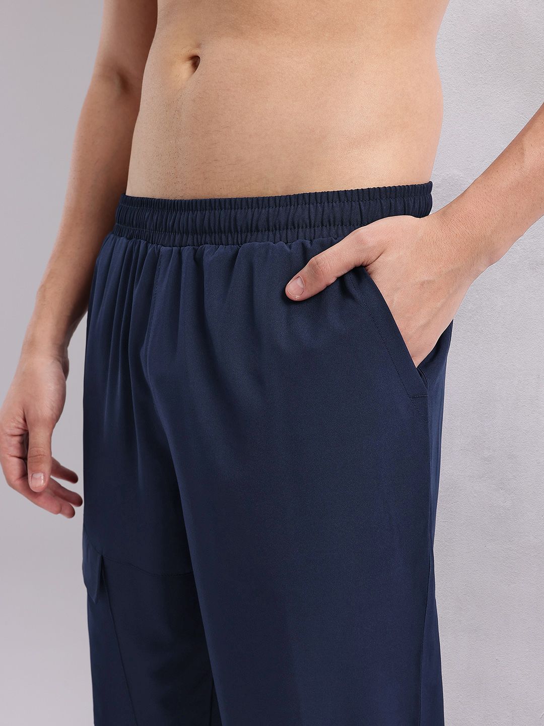 HRX by Hrithik Roshan Men Mid-Rise Rapid-Dry Running Track Pants with Toogled Hem