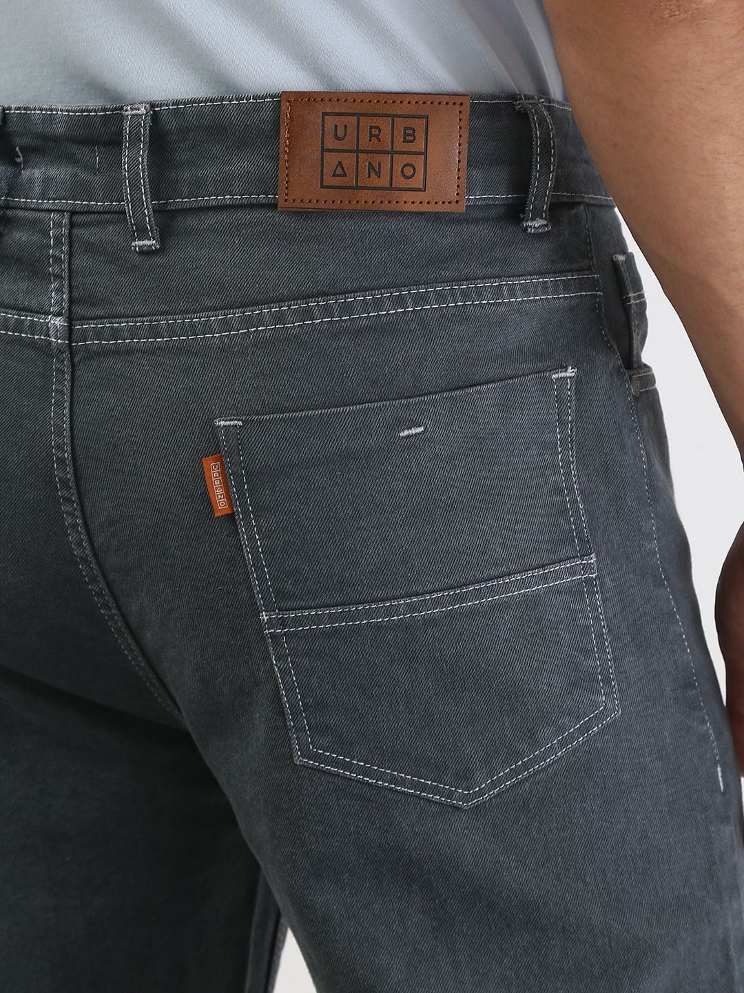 Urbano Fashion Men Straight Fit Mid-Rise Stretchable Jeans