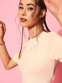 STREET 9 Women Classy Beige Solid Top