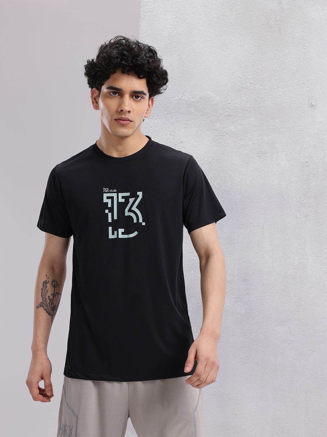 HRX by Hrithik Roshan Typography Print Rapid-Dry Running T-shirt