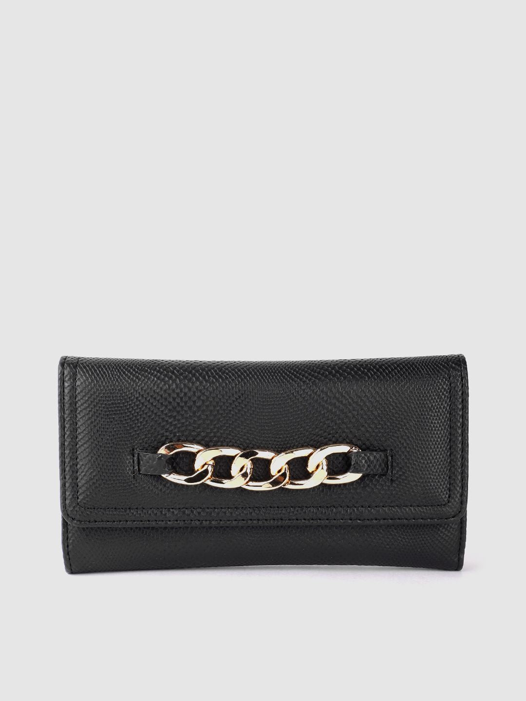 Lino Perros Women Snakeskin Textured Three Fold Wallet