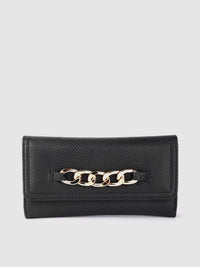 Lino Perros Women Snakeskin Textured Three Fold Wallet