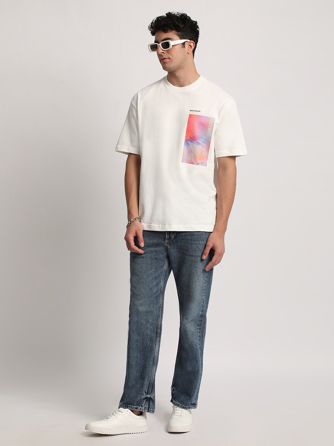 THE BEAR HOUSE Men Graphic Print Loose Fit Cotton T-Shirt