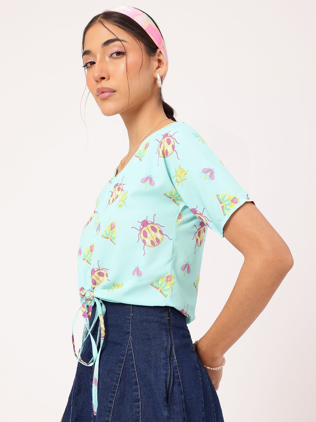 DressBerry Free Spirit Tie-Up Crop Top
