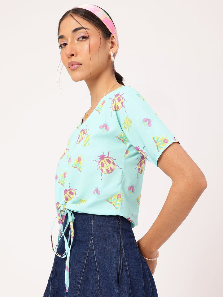 DressBerry Free Spirit Tie-Up Crop Top