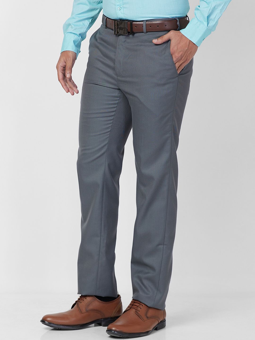 Raymond Men Mid-Rise Contemporary Fit Easy Wash Formal Trouser