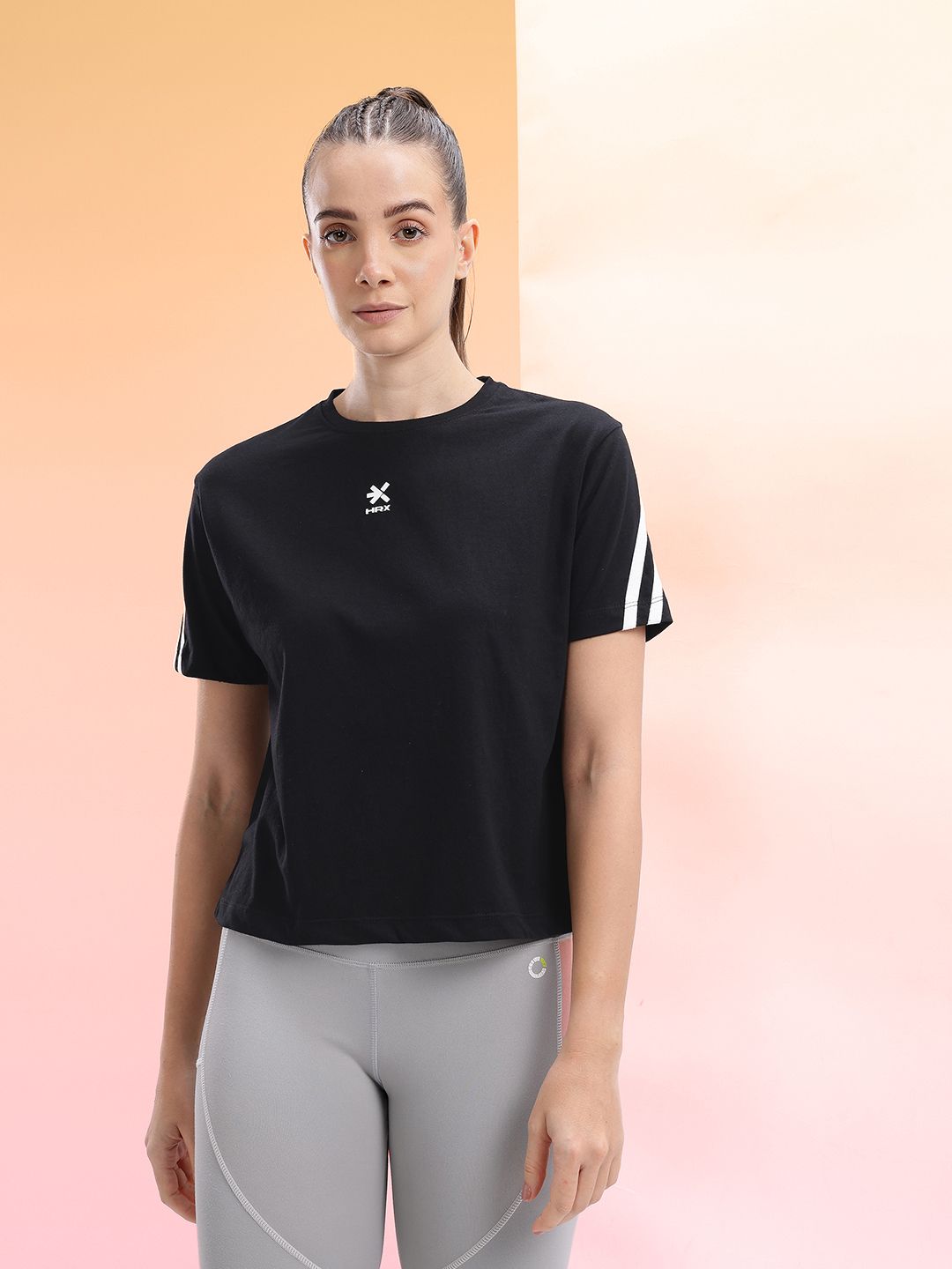 HRX by Hrithik Roshan Women Solid Lifestyle T-shirt