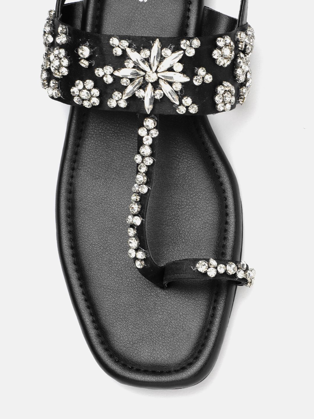 Lino Perros Women Embellished T-Strap Flats