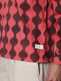 ether Artisan Pure Cotton Hand Block Printed Relaxed Fit Shirt