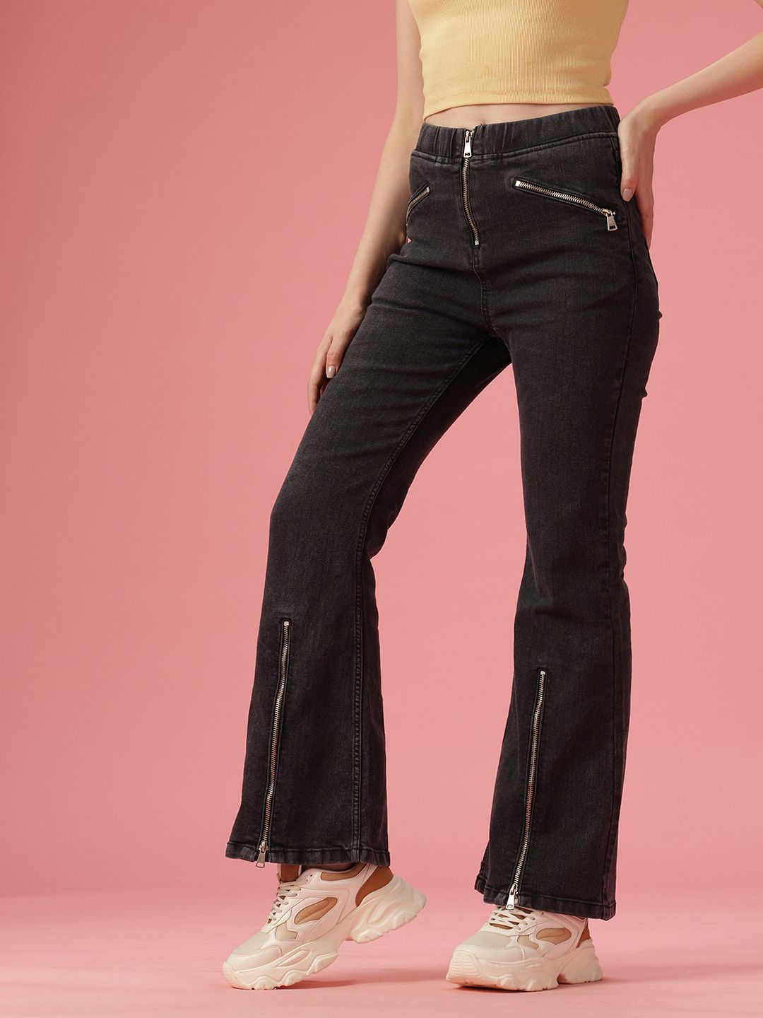 DressBerry Women Bootcut High-Rise Stretchable Jeans