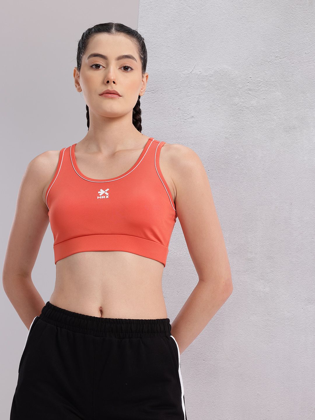 HRX by Hrithik Roshan Full Coverage Non-Wired Lightly Padded Training Bra KT472_03_C