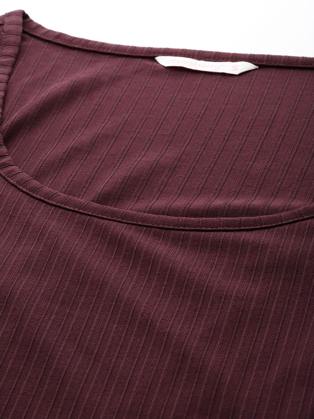 DressBerry Ribbed Scoop Neck Top