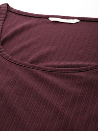 DressBerry Ribbed Scoop Neck Top