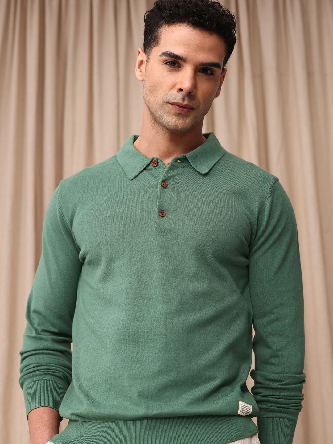 Mr Bowerbird Polo Collar Pure Cotton Pullover