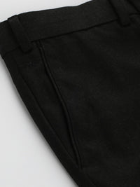 Park Avenue Men Self Design Textured Mid-Rise Smart Fit Formal Trousers