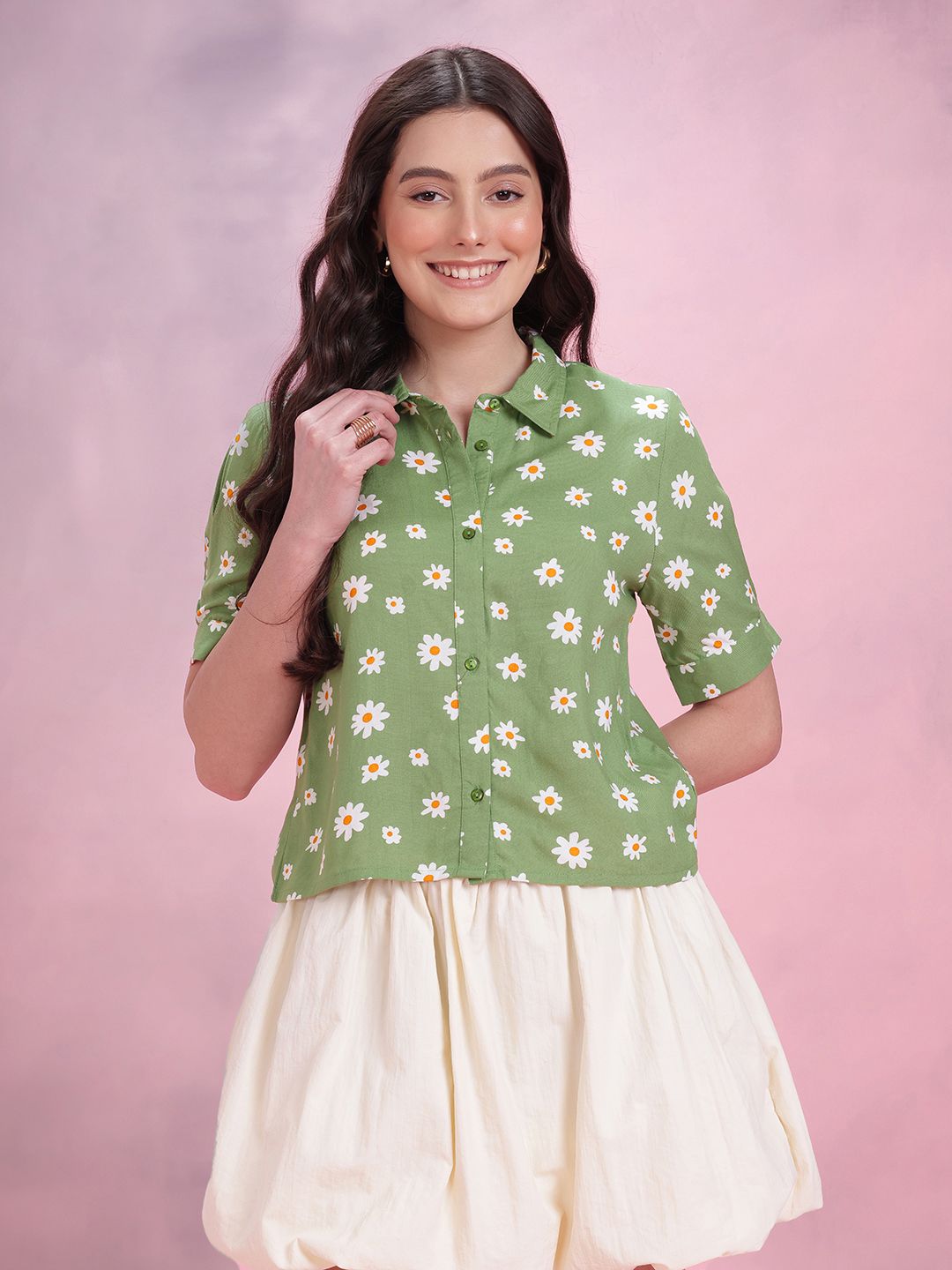 DressBerry Women Floral Printed Casual Shirt
