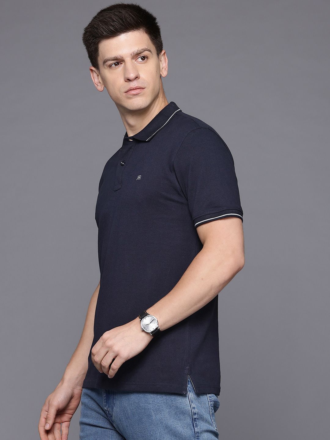 Raymond Men Polo Collar  Pure Cotton T-shirt