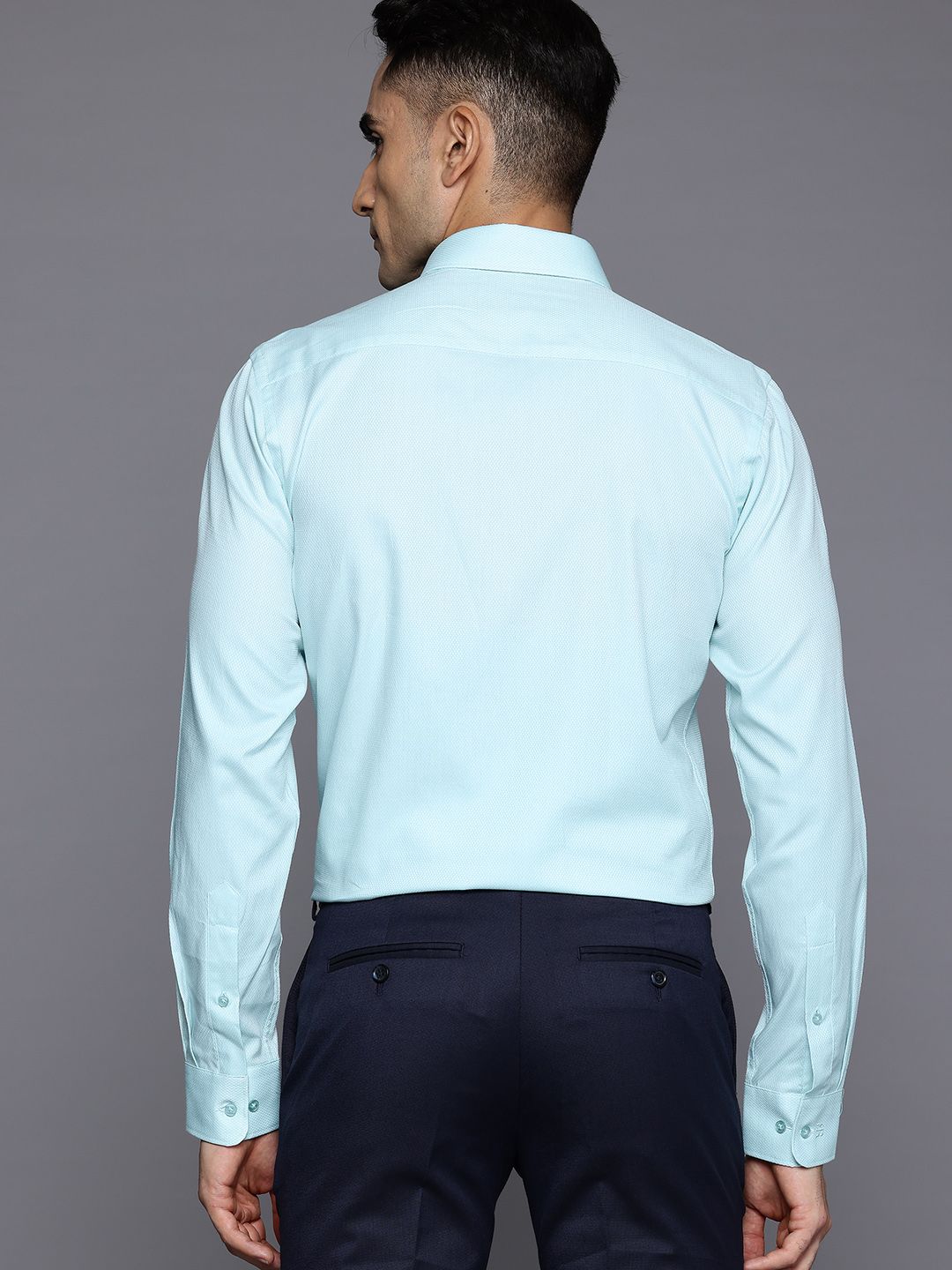 Raymond Pure Cotton Textured Slim Fit Formal Shirt