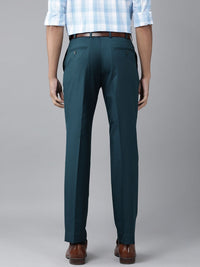 Park Avenue Men Self Design Textured Smart Slim Fit Formal Trousers