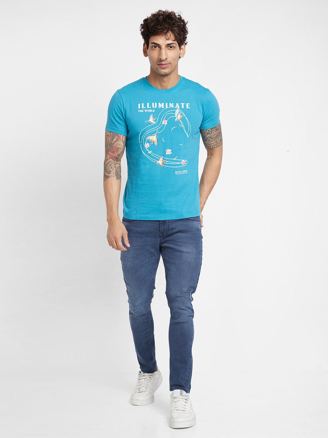 Being Human Graphic Printed Round Neck T-shirt