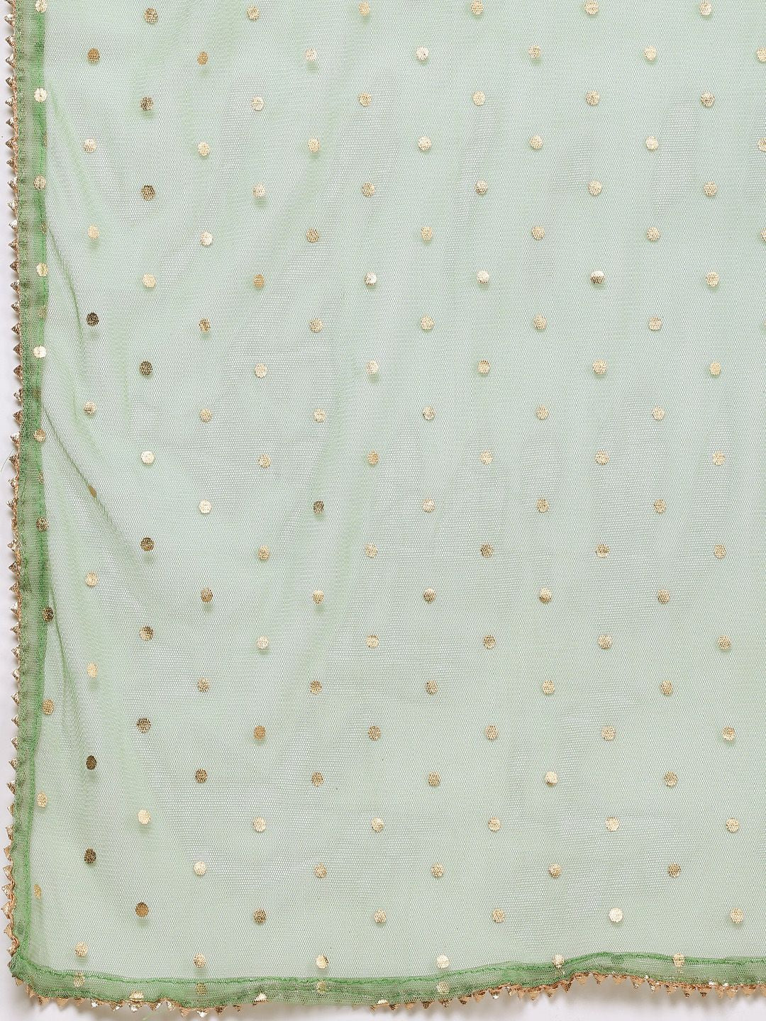 House of Pataudi Jashn Ethnic Floral Foil Printed A-Line Kurta With Palazzos & Dupatta