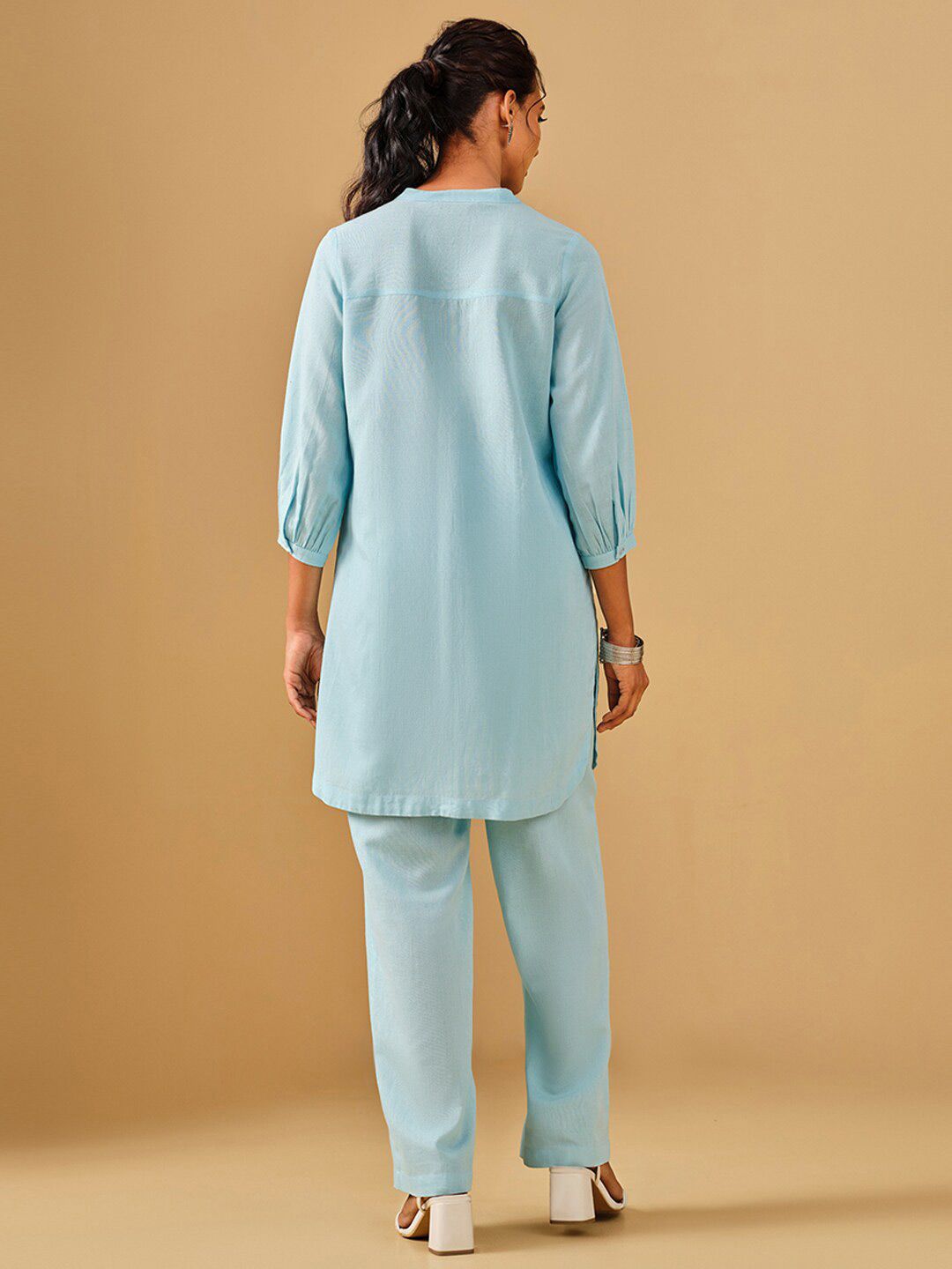 Global Desi Printed Shirt With Trousers