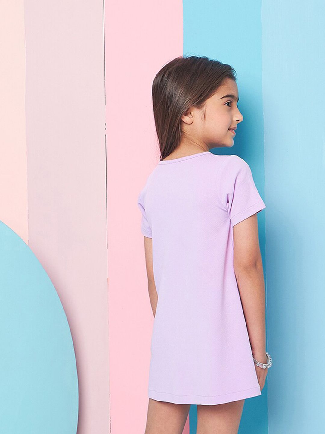 pspeaches Girls Woollen A-Line Dress
