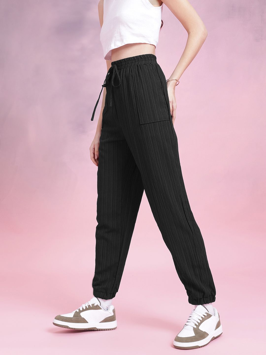 DressBerry Women Textured Joggers