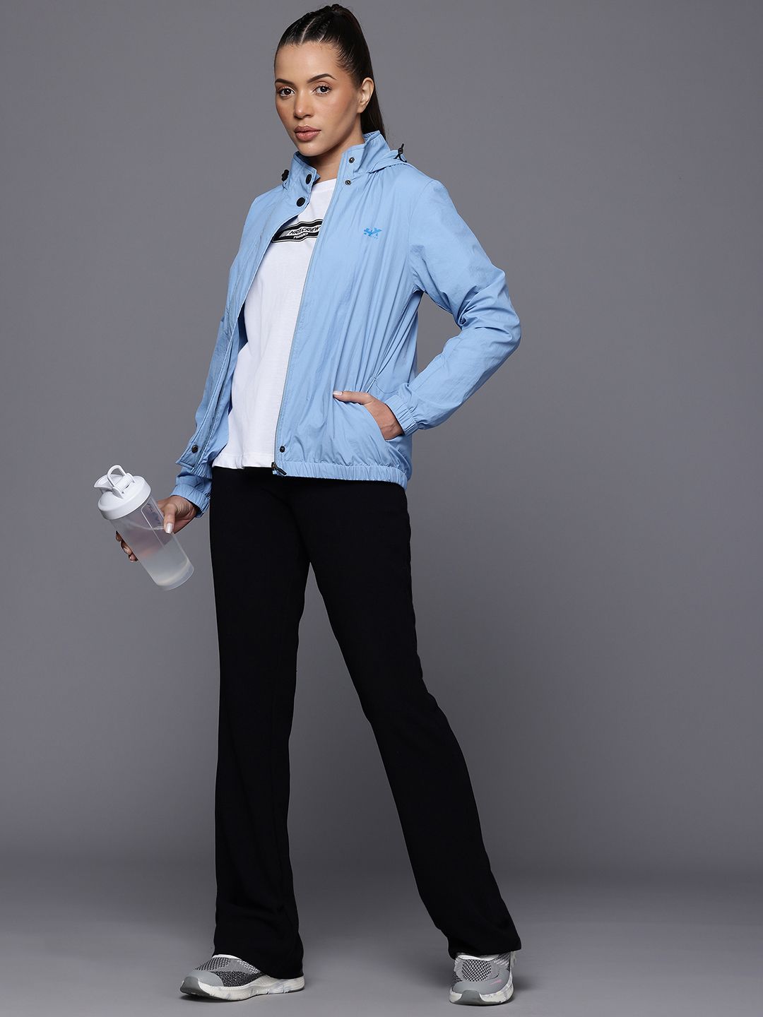 HRX by Hrithik Roshan Rapid-Dry Hooded Tailored Jacket